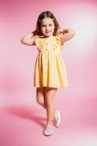 DeFacto Baby Girl Sleeveless Linen Look Dress