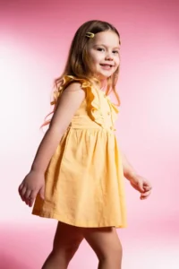 DeFacto Baby Girl Sleeveless Linen Look Dress - Image 3