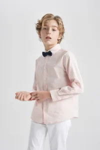 DeFacto Boy's Polo Collar 2-Piece Long Sleeve Shirt Z5453a623sm