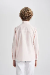 DeFacto Boy's Polo Collar 2-Piece Long Sleeve Shirt Z5453a623sm - Image 6