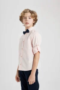 DeFacto Polo Collar 2-Piece Long Sleeve Shirt Boy