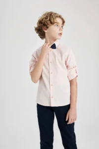 DeFacto Polo Collar 2-Piece Long Sleeve Shirt Boy - Image 4