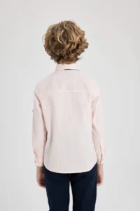 DeFacto Polo Collar 2-Piece Long Sleeve Shirt Boy - Image 6