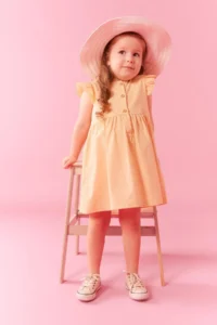DeFacto Baby Girl Sleeveless Linen Look Dress Z7402a223sm