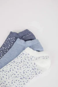 DeFacto Women's Animal Patterned 3-Piece Cotton Booties Socks - Image 5
