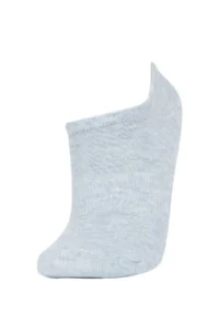 DeFacto Women's Basic Plain 3-Piece Cotton Sneaker Socks - Image 3
