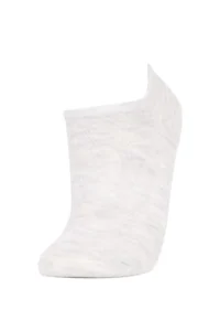 DeFacto Women's Basic Plain 3-Piece Cotton Sneaker Socks - Image 4
