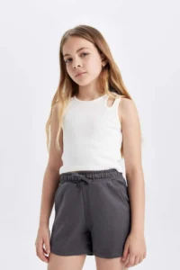 DeFacto Girls' Printed 2 Sets Shorts - Image 8