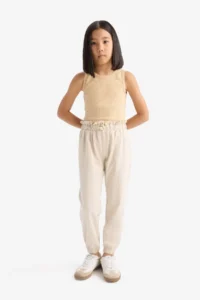 DeFacto Girl's Stretchy Waisted Jogger Sweatpants with Pockets - Image 2