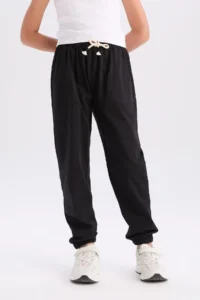 DeFacto Black Girls' Sweatpants with Elastic Waist Z8779A6/BK81