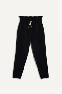 DeFacto Black Girls' Sweatpants with Elastic Waist Z8779A6/BK81 - Image 2