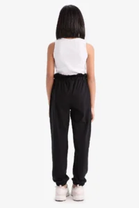 DeFacto Black Girls' Sweatpants with Elastic Waist Z8779A6/BK81 - Image 7