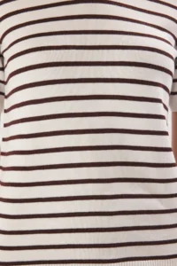 TRENDYOLMİLLA Bonnet Striped Basic Viscose Blended Knitwear Thin Blouse - Image 10