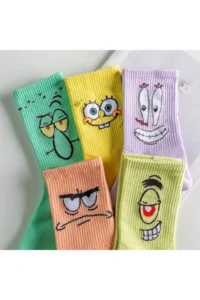 BGK Unisex Patterned College Socks 5 Sets Extra Rahat