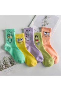 BGK Unisex Patterned College Socks 5 Sets Extra Rahat - Image 3