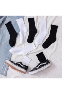 BGK Unisex College Plain Desensiz Socks 6 Adet