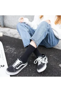 BGK Unisex College Plain Desensiz Socks 6 Adet - Image 4