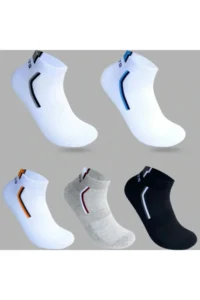 BGK Unisex 5 Sets Sports Slippers Socks Colorful Extra Rahat - Image 2