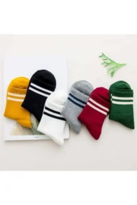 BGK Unisex Colorful 6 Sets  Striped Tenis Socks - Image 3