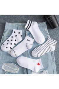 BGK Women Patterned Slippers Socks 5 Sets