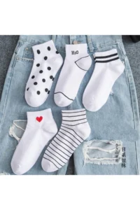 BGK Women Patterned Slippers Socks 5 Sets - Image 2