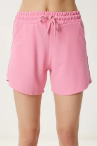 Happiness İstanbul Women Pink Knitting Tracksuit Shorts - Image 4