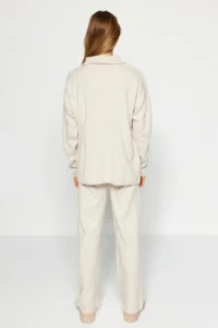 TRENDYOLMİLLA Stone Wide Pattern Zippered Knitwear Top and Bottom Set - Image 5