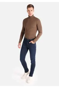 Colin's slim Fit Low Waist Narrow Leg Men's Dark Indigo Jeans Trousers - Image 3