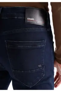 Colin's slim Fit Low Waist Narrow Leg Men's Dark Indigo Jeans Trousers - Image 6