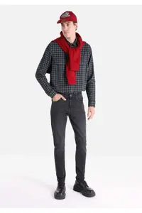 Colin's slim Fit Low Waist Narrow Leg Men's Black Jeans Pants - Image 3