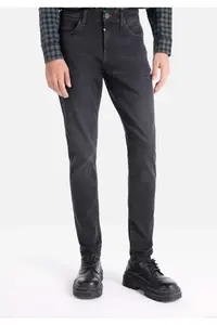 Colin's slim Fit Low Waist Narrow Leg Men's Black Jeans Pants - Image 4