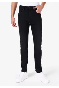 Colin's skinny Fit High Waist Pocket slim Leg Men's Black Jeans Pants - Image 4
