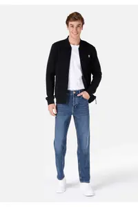 Colin's Loose Straight Fit Mid Waist Straight Leg Men's Indigo Jeans Pants - Image 3