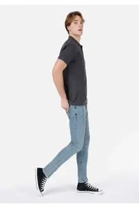 Colin's slim Fit Low Waist Narrow Leg Men's Indigo Jeans Trousers - Image 3