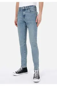 Colin's slim Fit Low Waist Narrow Leg Men's Indigo Jeans Trousers - Image 4