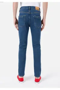 Colin's Skinny Fit High Waist Narrow Leg Men's Indigo Denim Jean Trousers - Image 2