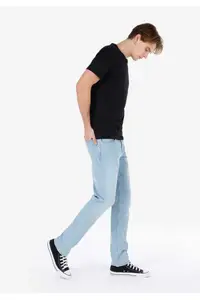 Colin's Straight Fit Low Waist Straight Leg Men's Open Indigo Jeans Trousers - Image 3