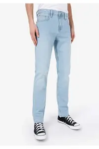 Colin's Straight Fit Low Waist Straight Leg Men's Open Indigo Jeans Trousers - Image 4