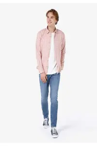 Colin's slim Fit Low Waist Narrow Leg Zippered Men's Mid Indigo denim Jeans Pants - Image 3