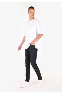 Colin's skinny Fit High Waist Narrow Leg Men's Black Jeans Pants - Image 3
