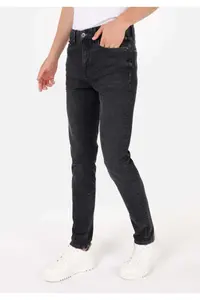 Colin's skinny Fit High Waist Narrow Leg Men's Black Jeans Pants - Image 4