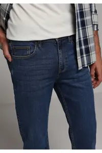 Colin's Regular Fit Mid Waist Straight Leg Men's Indigo Jeans Trousers - Image 5