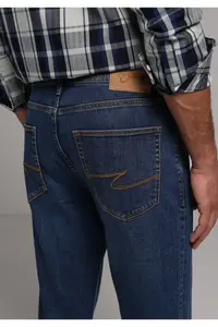 Colin's Regular Fit Mid Waist Straight Leg Men's Indigo Jeans Trousers - Image 6