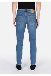 Colin's slim Fit Zippered Men's Mid Indigo denim Jeans Trousers - Image 2