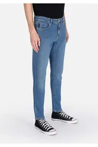 Colin's slim Fit Zippered Men's Mid Indigo denim Jeans Trousers - Image 4