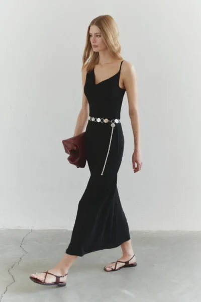 TRENDYOLMİLLA Black Back Detailed bodycon Flexible Knitting Dress