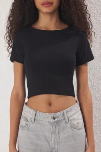 TRENDYOLMİLLA Black-Black Crop 2 Sets Package slim/Fitting Knitting Blouse - Image 8