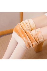 MİSTİRİK Ravena Model Firming and Lifting Furry Warm Fleece Woven Pantyhose Skin Color
