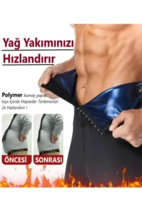 MİSTİRİK Sauna Leggings Model Adjustable Hook Fastener Slimming Thermal Leggings - Image 2