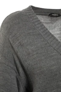 TRENDYOLMİLLA Anthracite Maxi Knitwear Wide Pattern Dress - Image 7